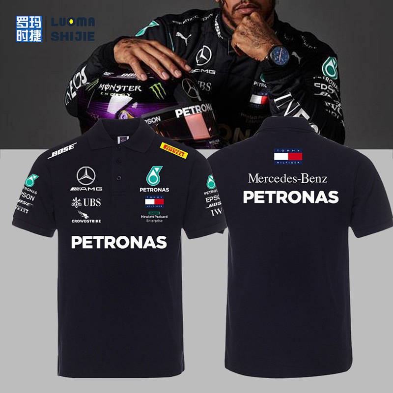 เสื้อโปโลแขนสั้นสำหรับแฟนรถแข่ง F1 Meces-BZ เสื้อยืดแขนสั้นสำหรับผู้ชาย