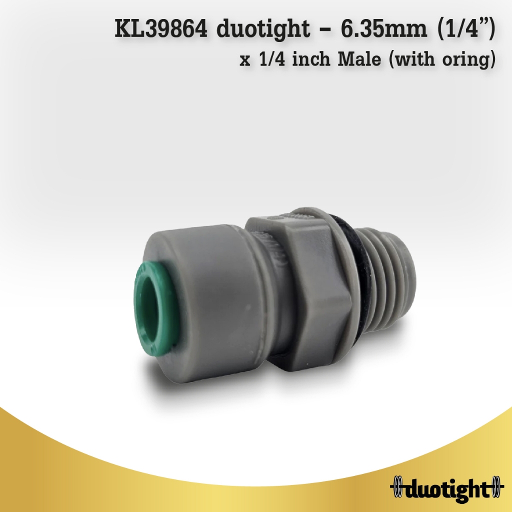 KL39864 duotight – 6.35mm (1/4”) x 1/4 inch Male (with oring)