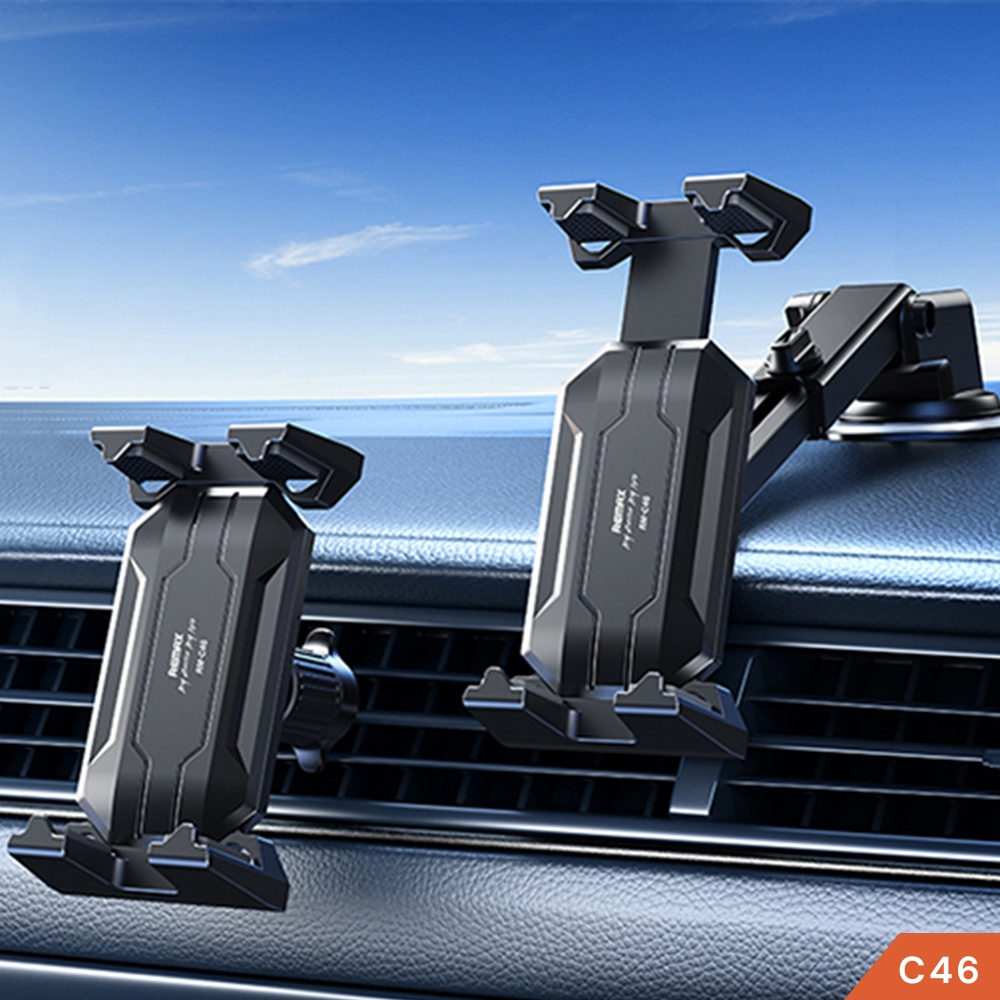ที่ยึดมือถือในรถ รุ่น RM-C46 Car Holder 4in1 หมุน 360° ติดกระจก ช่องแอร์ คอนโซล