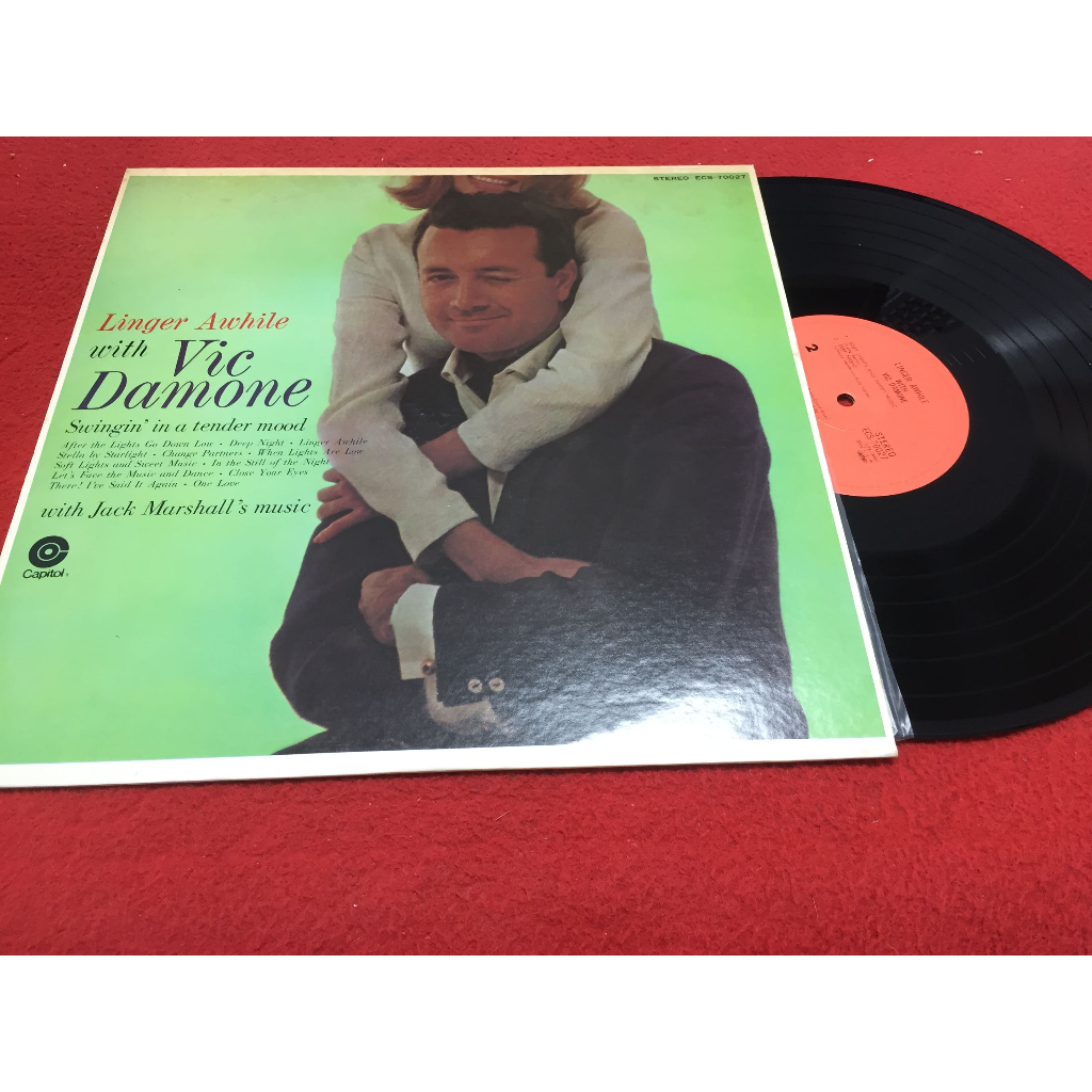 Linger Awhile with Vic Damone - Vic Damone  ขนาด 12 นิ้ว LP ร้าน PinHaiMusic B80