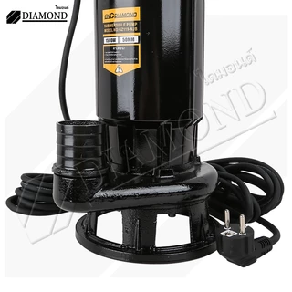 Diamond ปั๊มน้ำดูดโคลน ไดโว่ดูดโคลน 2 นิ้ว ปั้มแช่ดูดโคลน 1500W สายไฟ 10 เมตร ปั๊มแช่ไฟฟ้า มอเตอร์ทองแดงแท้100%