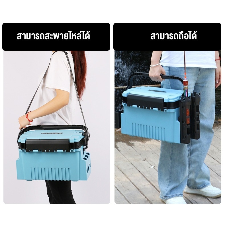 กล่องใส่เหยื่อปลอม 2ชั้น กล่องใส่เหยื่อ อเนกประสงค์ แบบพกพา อเนกประสงค์ อุปกรณ์ตกปลา กล่องใส่เหยื่อปลา fishing box - รูปที่ 5