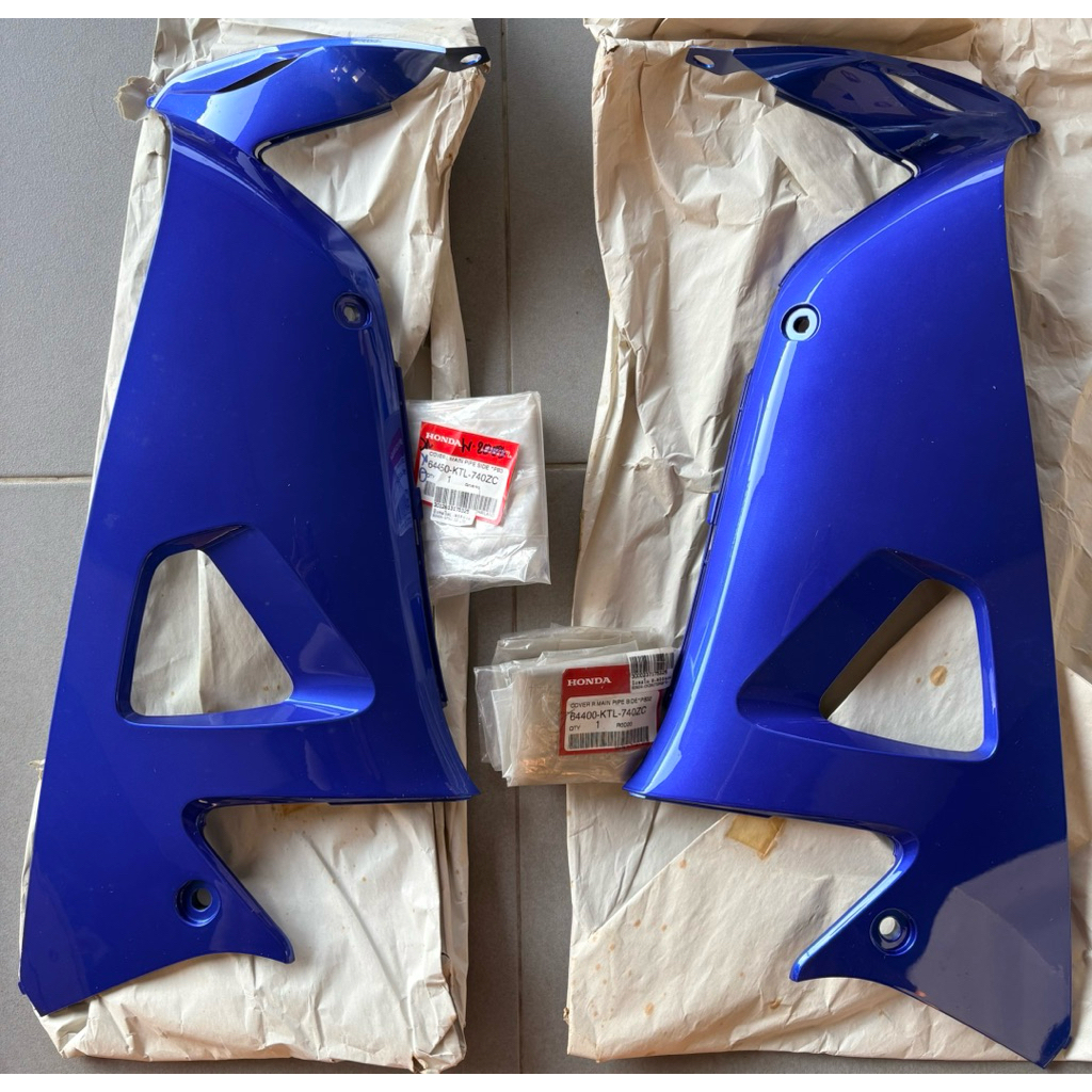 บังลมใน WAVE 100S UBOX ปี 2005 สีน้ำเงิน เวฟ 100เอส ยูบล็อก 64400-KTL-740ZC,64450-KTL-740ZC แท้ศูนย์