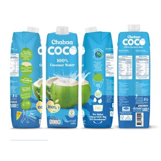 CHABAA COCO น้ำมะพร้าว 100% 1000 มล. 1 กล่อง
