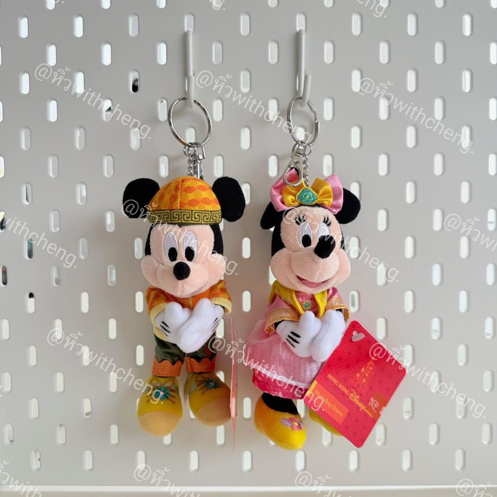 พร้อมส่ง ✅ พวงกุญแจตุ๊กตา Mickey & Minnie Mouse ตรุษจีน จาก Disney Hong Kong
