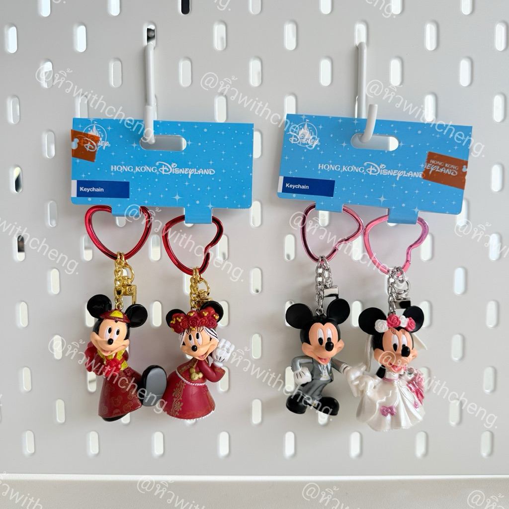 พร้อมส่ง ✅ พวงกุญแจ Mickey & Minnie Mouse คู่รัก จาก Disney Hong Kong