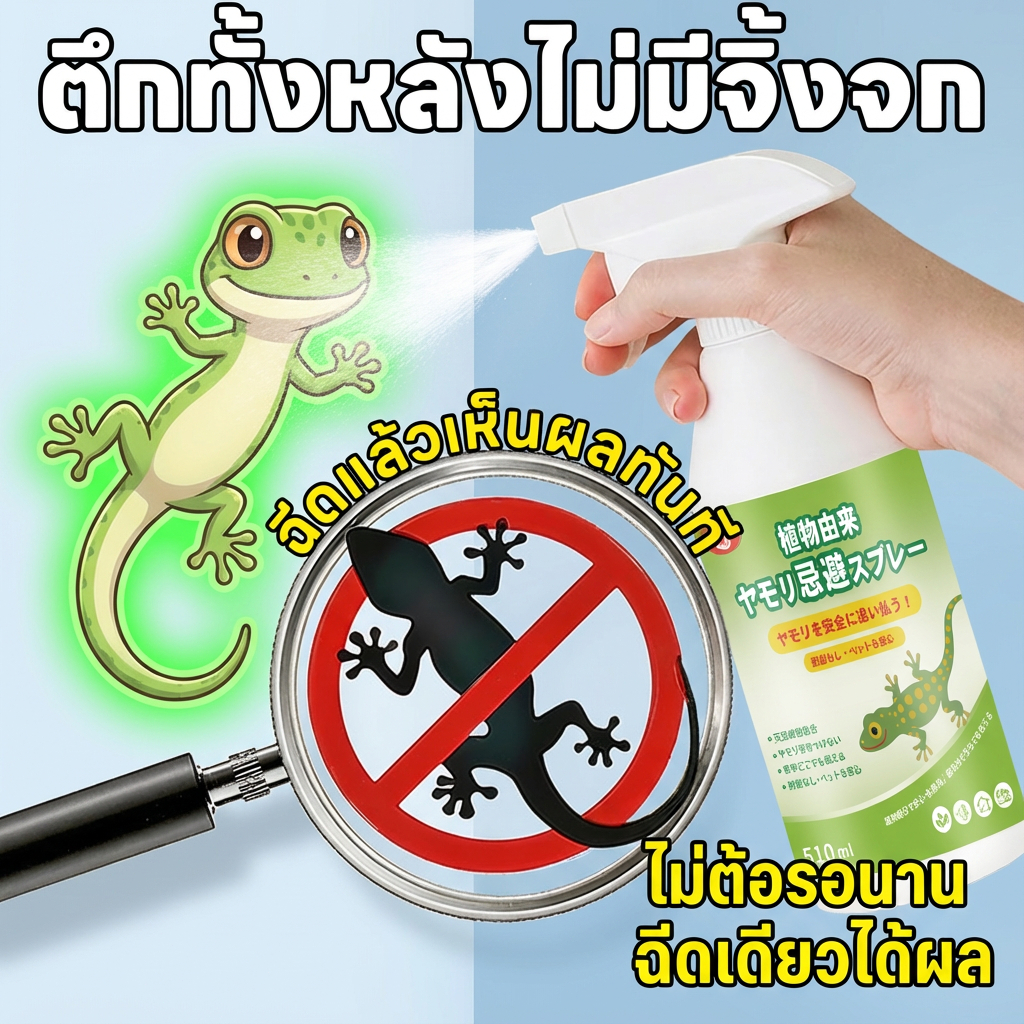 🦎ขจัดจิ้งจกได้ทันที🦎ANLONG สเปรย์ไล่จิ้งจก ไล่จิ้งจก ยาฆ่าจิ้งจก ยาไล่จิ้งจก 510ml ปลอดภัย ไร้สารเคมี