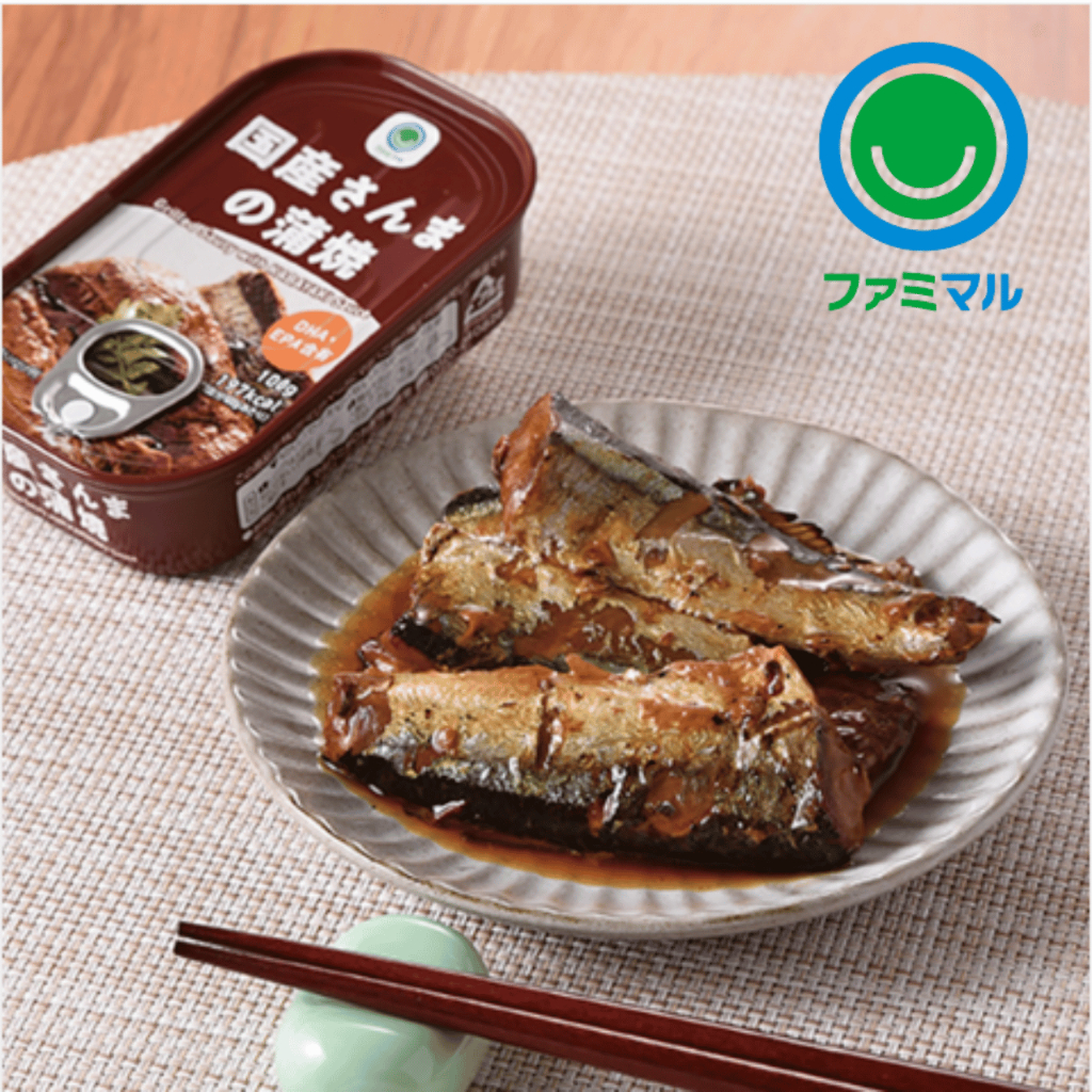 FamilyMart Domestic Pacific Saury Kabayaki Canned Fish Sanma Japanese Seafood Direct Import
