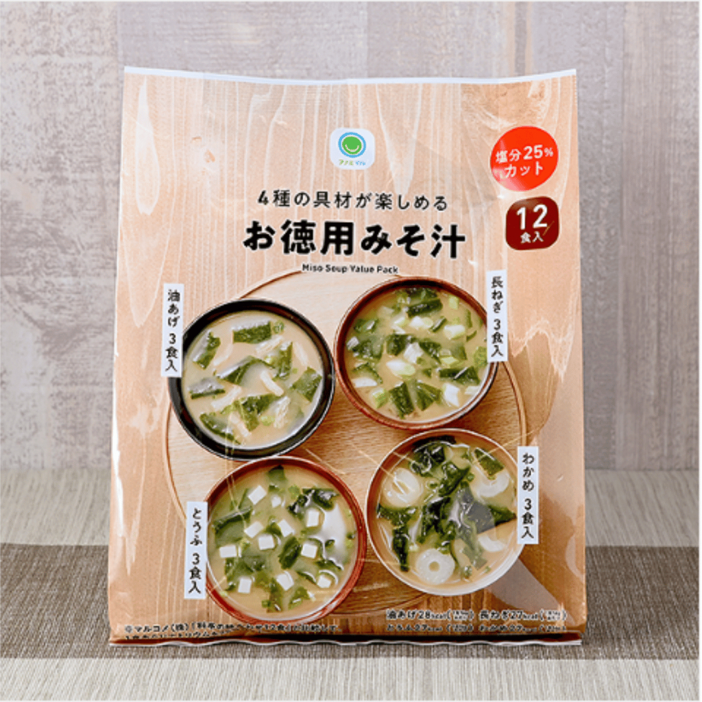 FamilyMart 4-Flavor Variety Miso Soup 12-Pack Reduced Sodium Japanese Instant Soup Multi-Pack