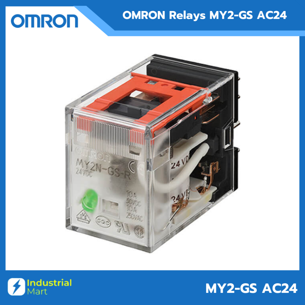 รีเลย์ Relay MY2-GS AC24 (MY2-GS-R) 24VAC Omron