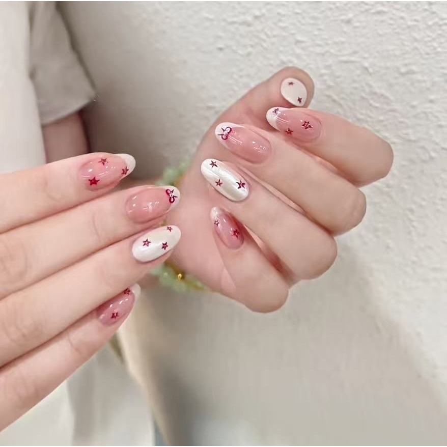 DIYเล็บปลอม น่ารัก แบบถอดออกได้ แฟชั่นฤดูใบไม้ผลิ และฤดูร้อน สําหรับตกแต่งเล็บ🔥พร้อมส่ง🔥