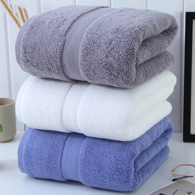 ผ้าเช็ดตัว คอตตอน 100% สารต้านจุลินทรีย์ นุ่มและดูดซับ ขนาด70x140 ซม