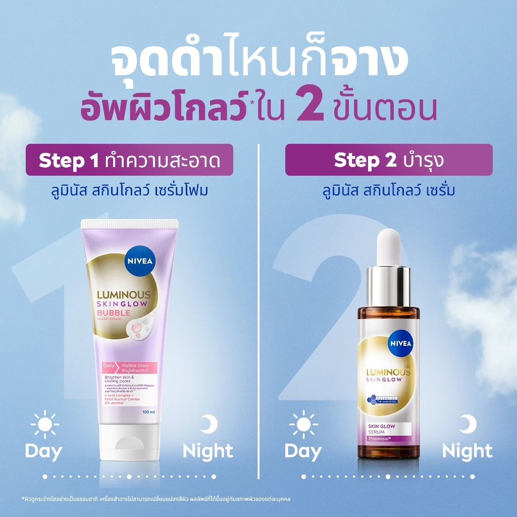 [สินค้าขายดี]นีเวีย ลูมินัส630 สกิน โกลว์ เซรั่ม เซรั่มผิวใส เซรั่มทาหน้า30 มล.2 ชิ้นNIVEA thumbnail 8