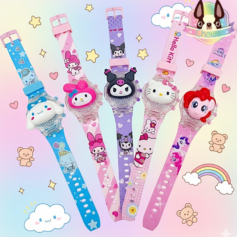 🚚พร้อมส่งจากไทย⭐🌈นาฬิกาเด็กดิจิทัลสุดน่ารัก 💖 มีไฟ✨มีเสียง🎵 ดูเวลาง่าย สนุกทุกวัน