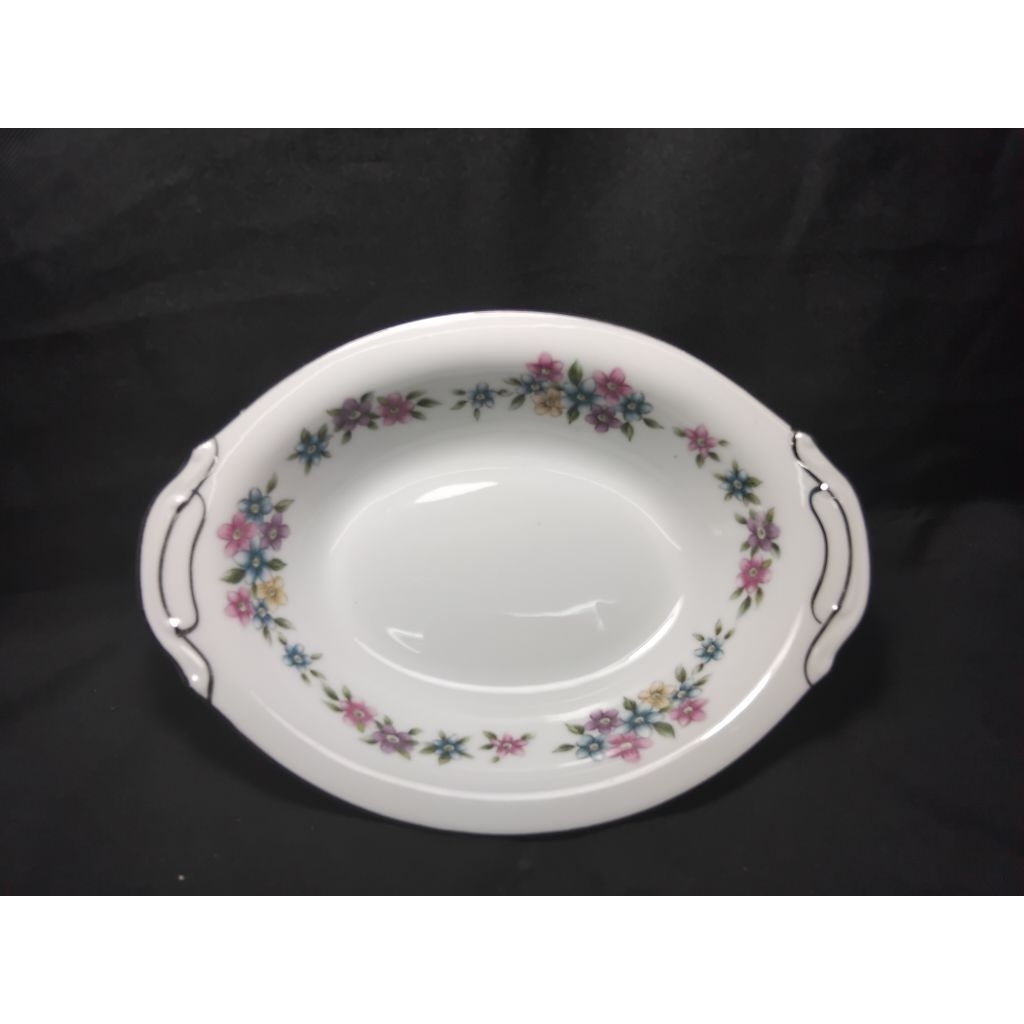 ชามซรามิก KONOMI CHINA ทรงรีลายดอกไม้