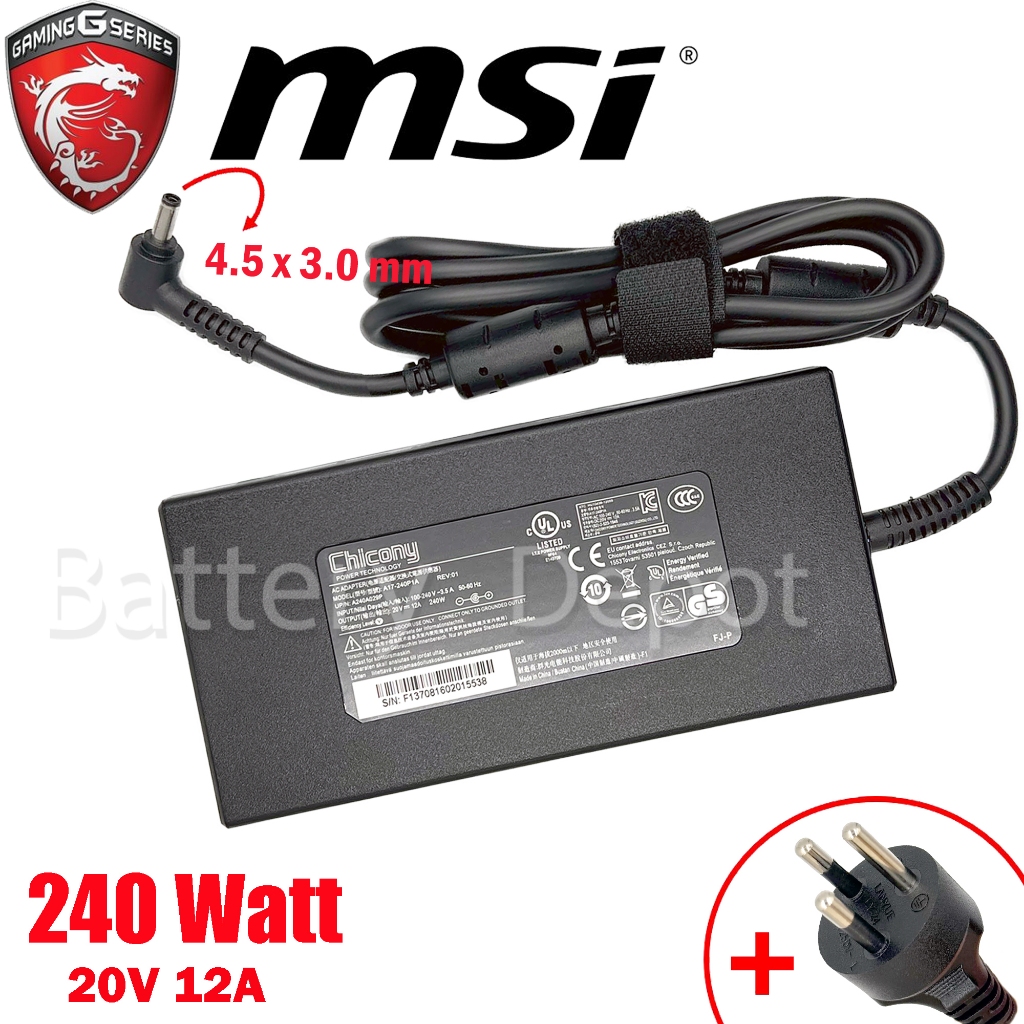 MSI Adapter ของแท้ สำหรับ MSI Crosshair 16 HX (AI 02XW, AI A2XW, D14VGKG D14VFKG, MONSTER HUNTER EDI