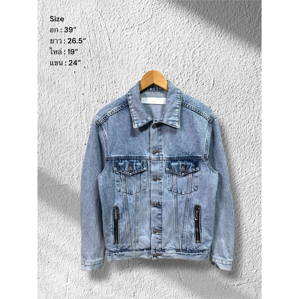 เสื้อแจ็คเก็ตยีนส์ C h r 0 m  H e a r t  s มือ 2