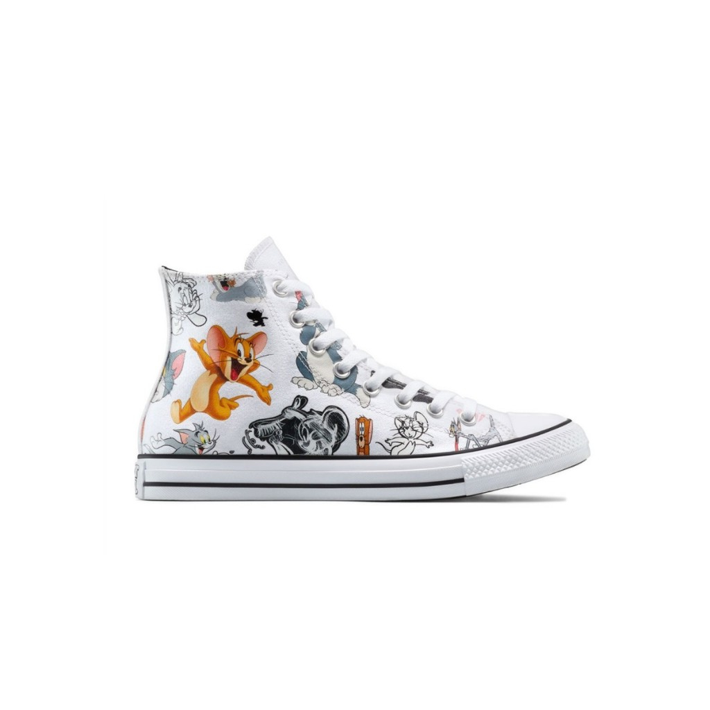 CONVERSE A15112CU_S5WTXX CTAS TOM & JERRY HI WHITE
