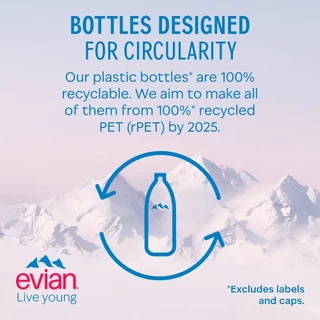 4 Packs [ช้อป 3,000 ส่งฟรี กทม. และปริมณฑลบางพื้นที่]Evian Natural Mineral Water เอเวียง น้ำแร่ธรรมชาติ 1.5 ลิตร x 12