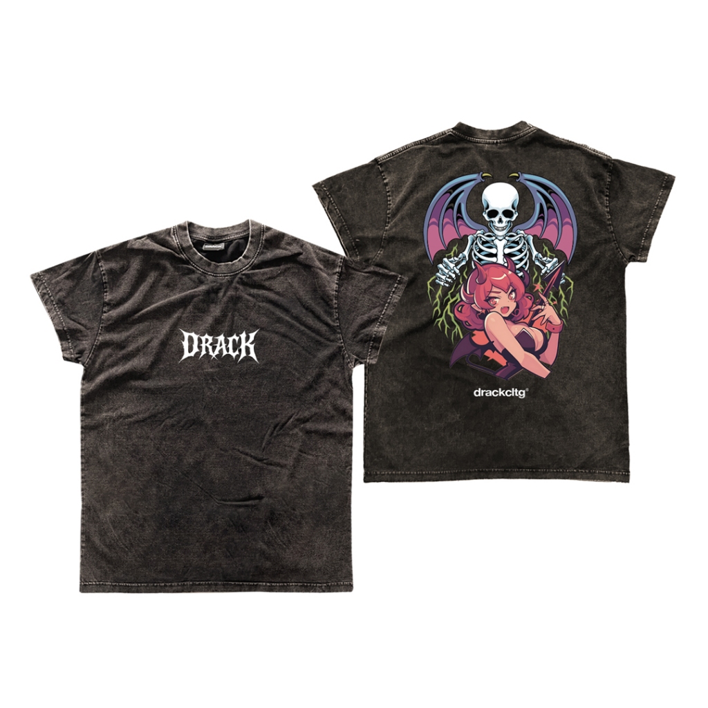 DRACK - DEVIL LOVE ผ้าฟอก OVERSIZE ทรงปีกนก