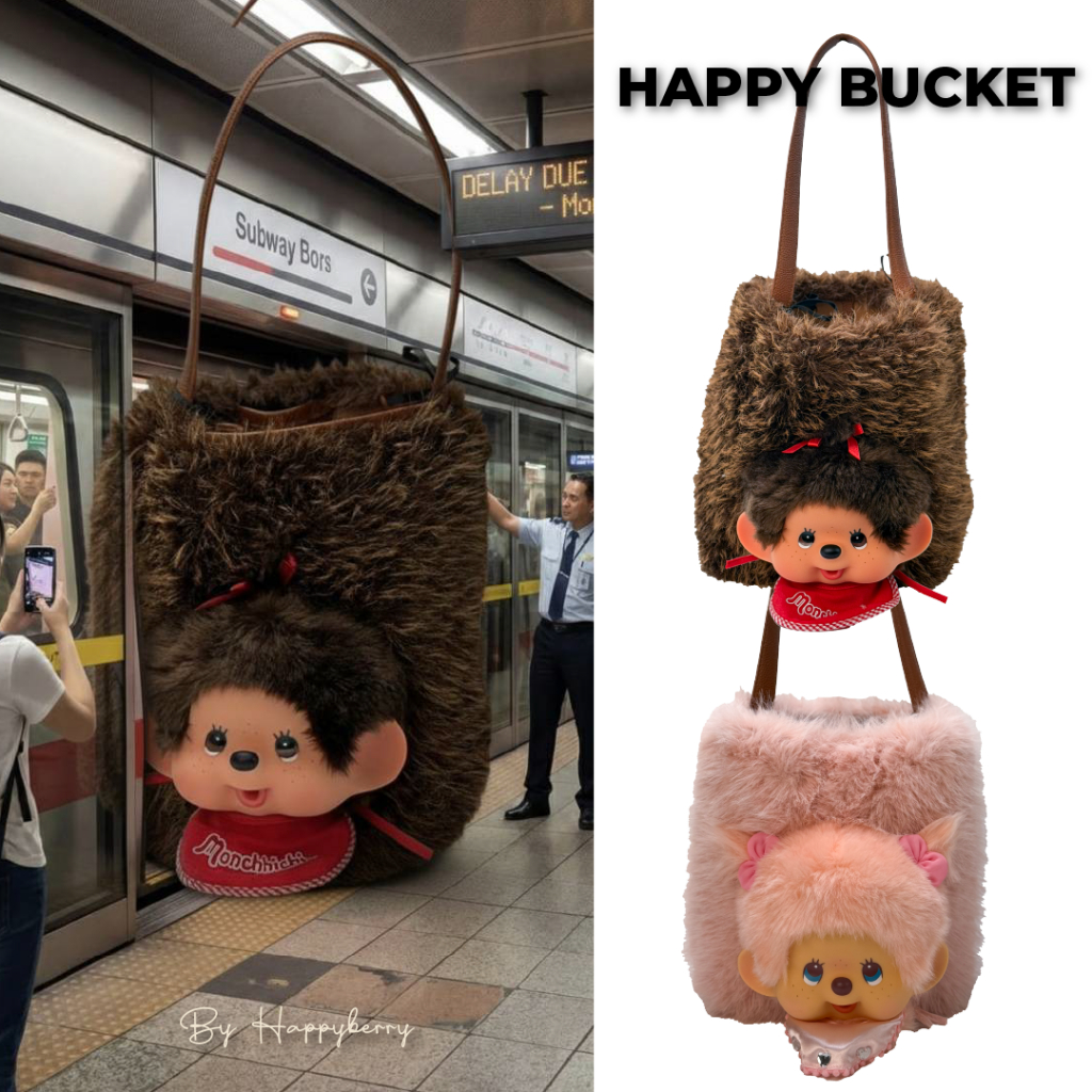 กระเป๋าพร้อมปลอกขน Happyberry Bucket รุ่นนี้คือที่สุดของความคิ้วท์