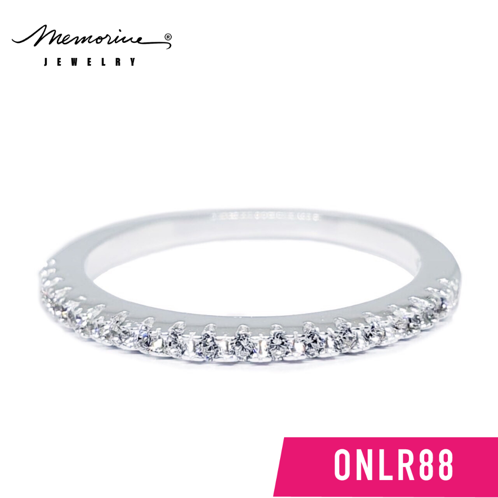 Memorine Jewelry แหวนเงินแท้ 925 ฝังเพชรสวิส (CZ) : ONLR88