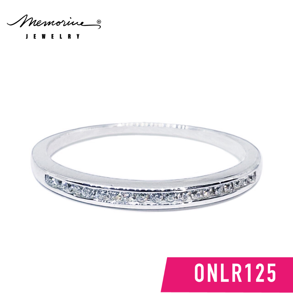 Memorine Jewelry แหวนเงินแท้ 925 ฝังเพชรสวิส (CZ) : ONLR125