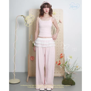 kome.offi กางเกงขายาวลายดอก รุ่น roselyn pant
