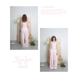 kome.offi กางเกงขายาวลายดอก รุ่น roselyn pant
