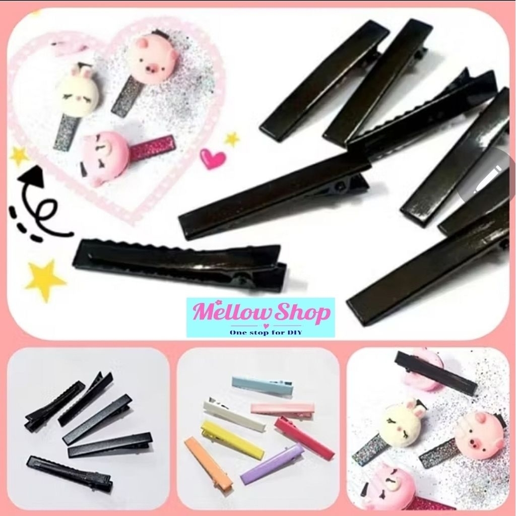 Mellow Shop DIY กิ๊บ ติดผม กิ๊บดำ กิ๊บปากเป็ด ยาว46mm ,55mm