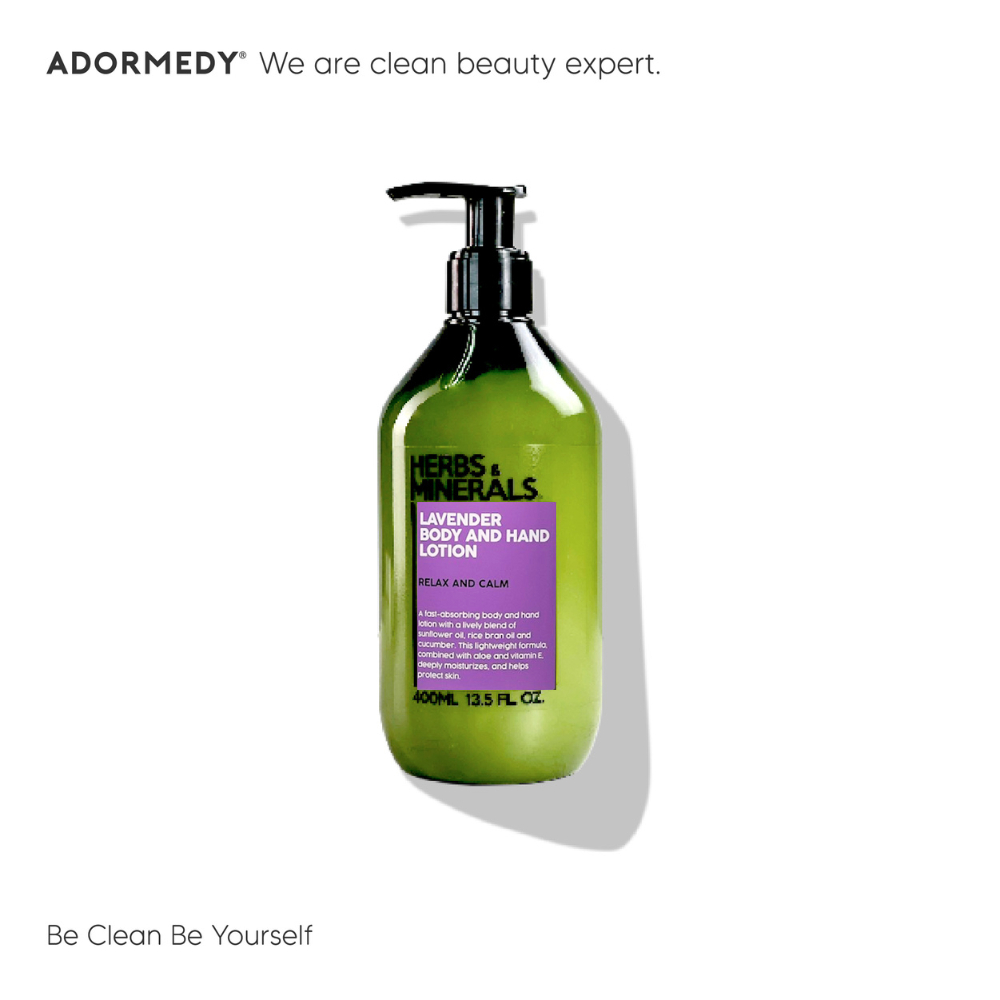 เฮิร์บแอนด์มิเนรอล โลชั่นทาผิวกายลาเวนเดอร์ Herbs and Minerals Lavender Body and Hand Lotion 400 ml