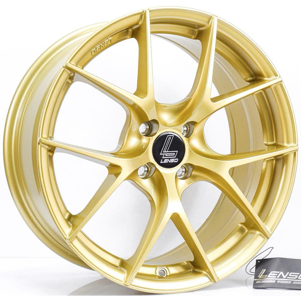 ล้อแม็กซ์ Lenso JAD Jager DYNA ขอบ16นิ้ว 4รู100 สีทองใส กว้าง7นิ้ว Offset35 [17058]
