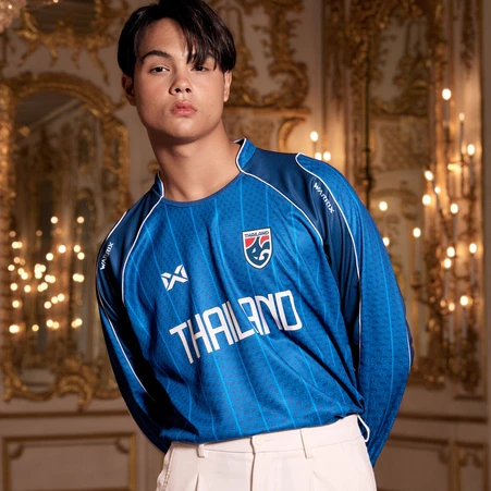 WARRIX เสื้อคอปกแขนยาว Football Lifestyle Oversize T-shirt Unisex (WA-254FBATH11)