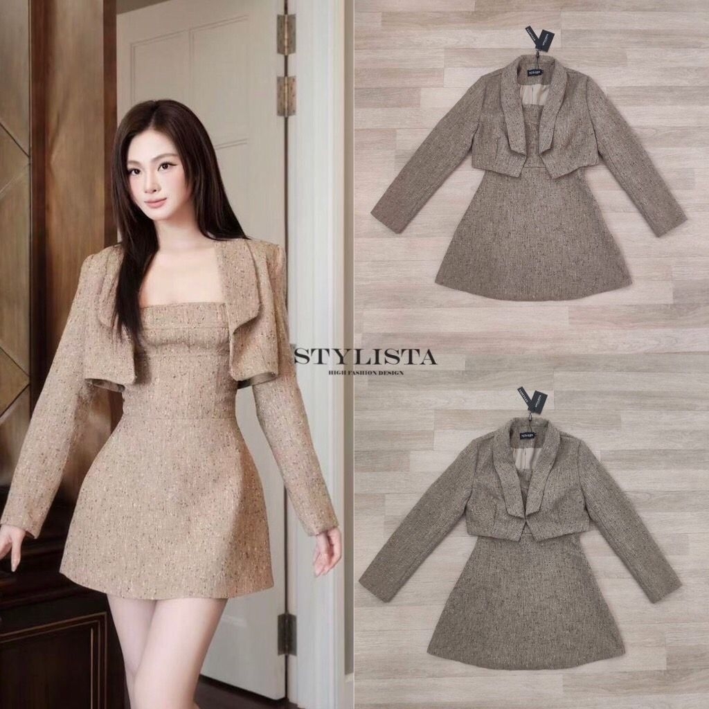 STYLISTAเซตเดรสผ้าทวีตดีชุดทำงาน (Working Woman)