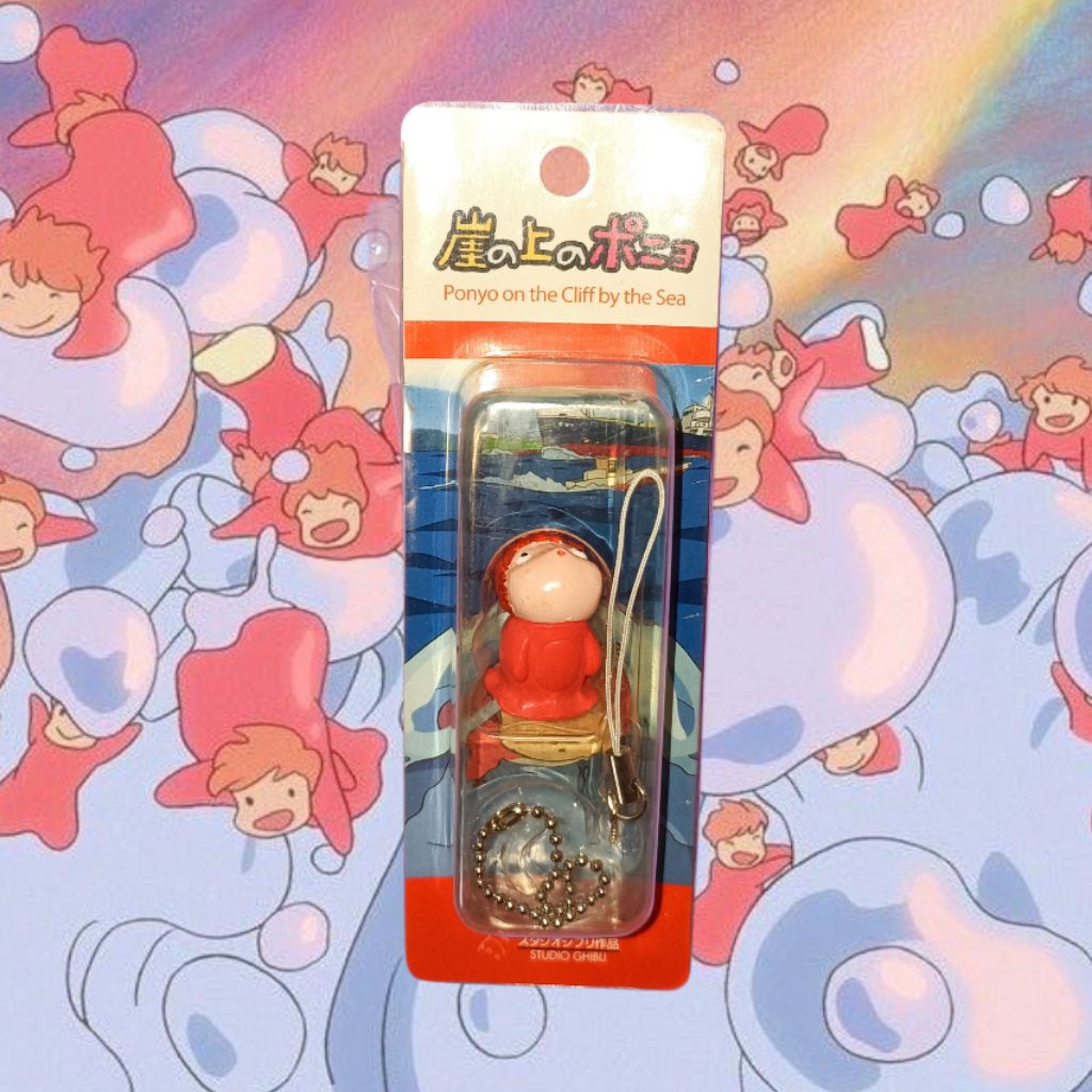 พวงกุญแจ โมเดล โปเนียว 💦🧡 Studio Ghibli PONYO strap keychain