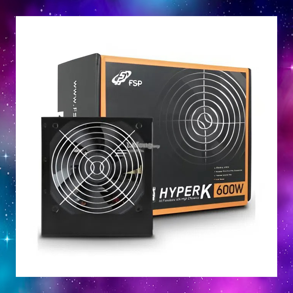 POWER SUPPLY (อุปกรณ์จ่ายไฟ) FSP 600W HYPER K (80+) ใช้งานปกติ