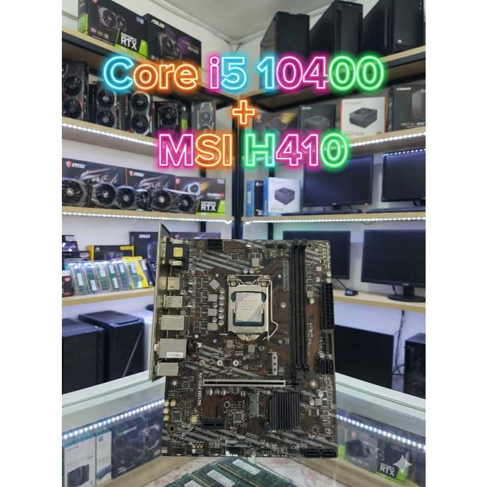 ชุดอัพเกรด Core I5 10400+MSI H410 ขายคู่ พร้อมกัน