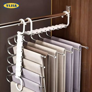 YIJIA[360องศา] ไม้แขวนกางเกง5/9in1 ประหยัดพื้นที่ ไม้แขวนเสื…