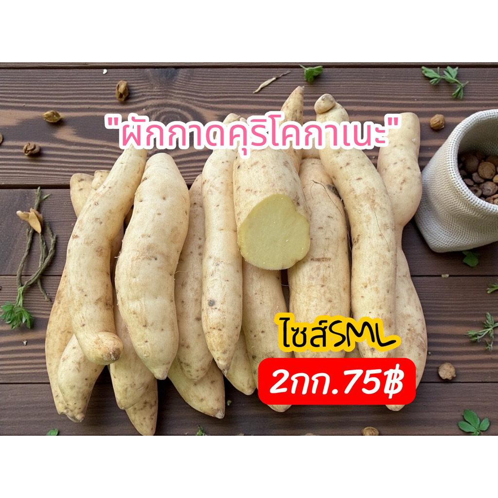 มันหวาน มันผักกาด  คัดไซส์คัดแมงไร้สารเคมีหัวสวยสดใหม่จากไร่คุณภาพสูง 2kg.(มันดิน)