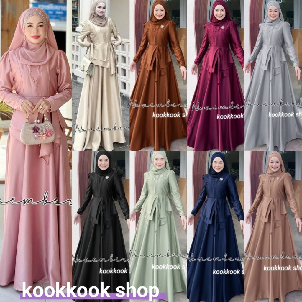 🚛ส่งฟรี+โค้ดลดสุดคุ้ม✅✅คอลเลคชั่นใหม่ล่าสุด💮💮ชุดเดรสอิสลาม ชุดเดรสมุสลิม แวนด้าบาน🔥