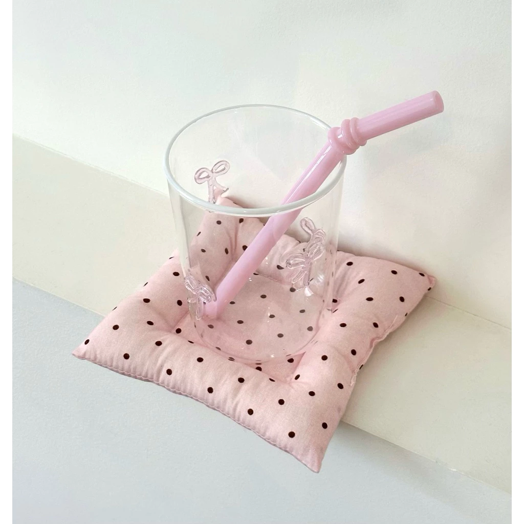 Cherie everyday glass | แก้วไอคอน โบว์สีชมพู (Rosie)