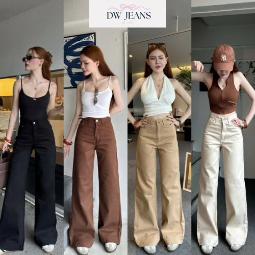 (🚚ส่งด่วน) YAM jeans | S-3XL✨ กางเกงเอวสูงทรงกระบอกปลายขาม้า #ycc9883 #ycc9884 #ycc9885 DWjeans