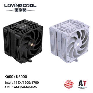 CPU AIR COOLER (พัดลมซีพียู) LOVINGCOOL K600 / K6000 Intel LGA115X / 1200 / 1700 AMD: AM4 / AM5
