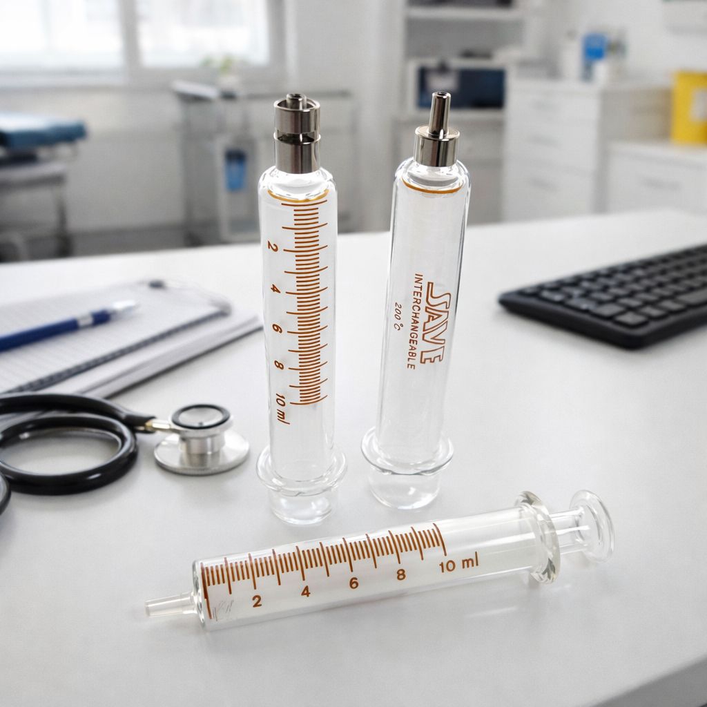 10 ml. Glass Syringe <Borosilicate glass> For Laboratory หลอดฉีดยาแก้วสำหรับห้องทดลองโดยเฉพาะ
