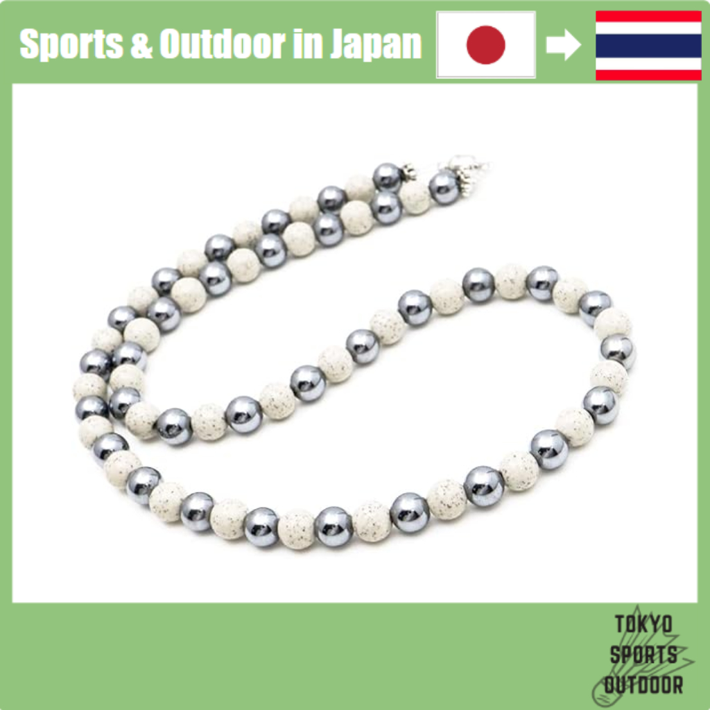 【Japan Quality】[GOLD STONE] Terahertz Ore Beitou Stone Necklace, 6mm, Power Stone, Easy to Wear, Mag
