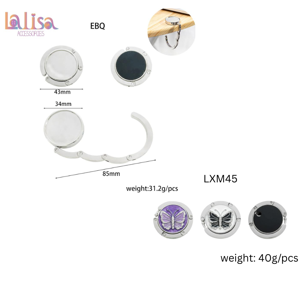 ตะขอแขวนกระเป๋าแบบพกพา alloy Bag hook EBQ-LXM45