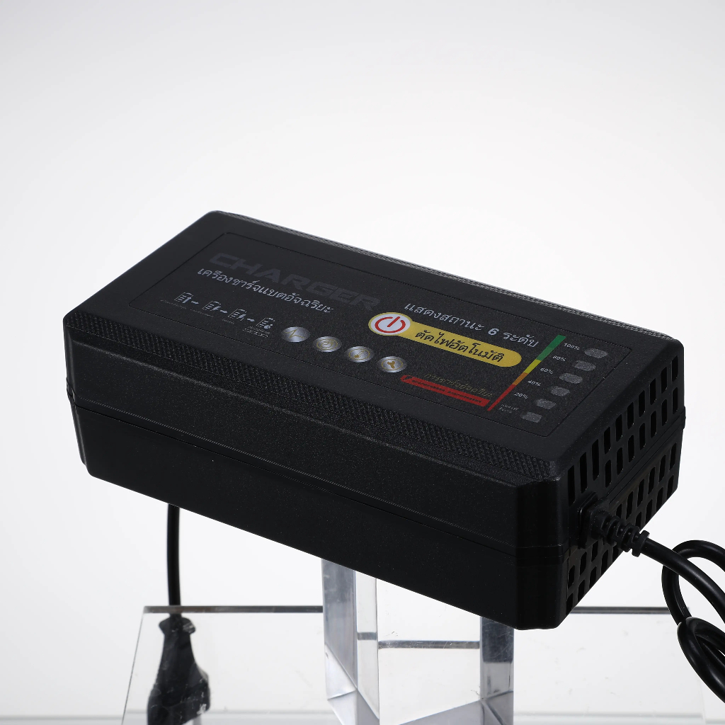 COD ที่ชาร์จแบตจักรยานไฟฟ้า 48v 12ah /20ah(รุ่นใหม่ล่าสุด)/รุ่นพิเศษมีไฟแสดงสถานะ 6 ดวง (รถไฟฟ้า / จักรยานไฟฟ้า) รูปที่ 2