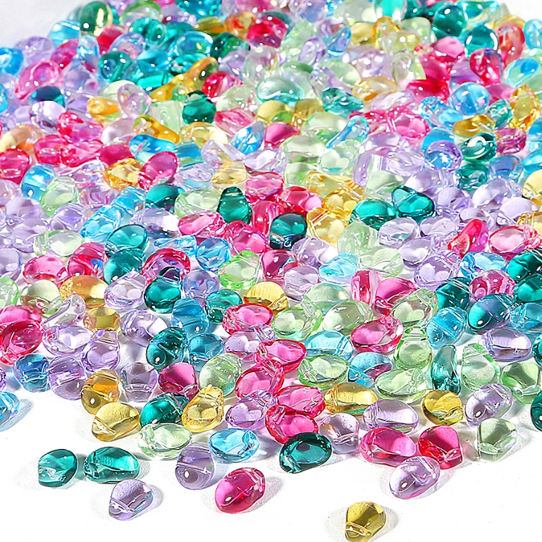 ลูกปัดแก้วสีเรียบทรงหยดน้ำ 6x8mm 50 ชิ้น สำหรับ DIY งานเครื่องประดับทำสร้อยข้อมือและสร้อยคอ