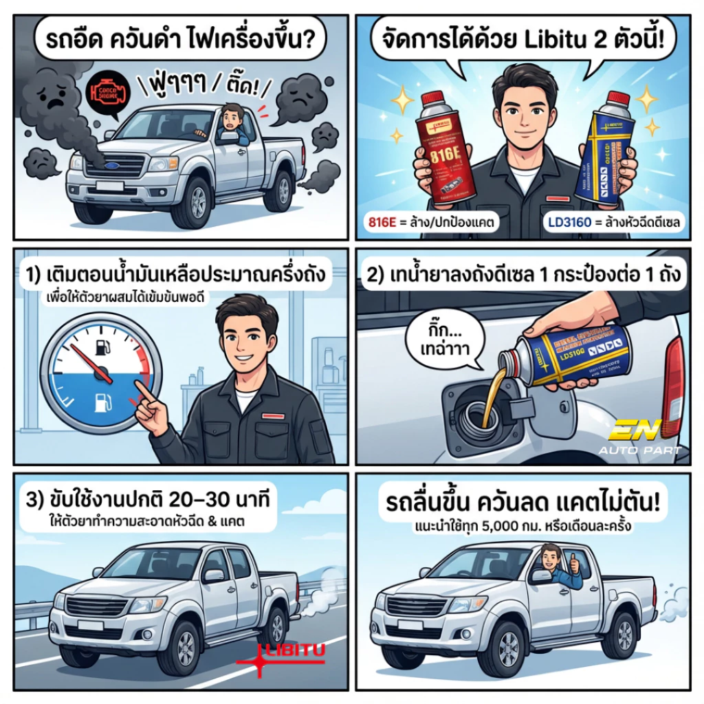 น้ำยาล้างหัวฉีดLIBITU เบนซิน สูตรใหม่ ล้างแคต ลดควันดำ เครื่องเดินเรียบ ประหยัดน้ำมัน thumbnail 7