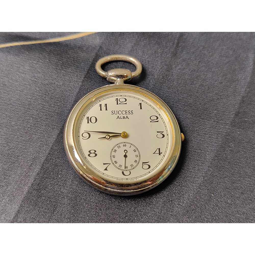 นาฬิกา Vintage มือสองญี่ปุ่น PocketWatch นาฬิกาพก ALBA ระบบ QUARTZ
